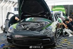 Panamera 火山灰改曼巴绿 贴膜 捷车会专注保时捷