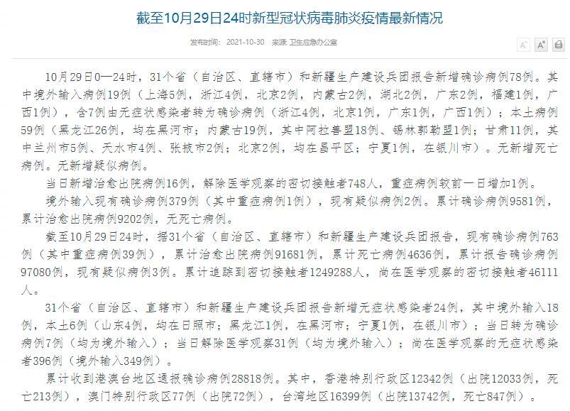 【济南现在还有哪里有疫情,31省区市新增本土确诊59例】