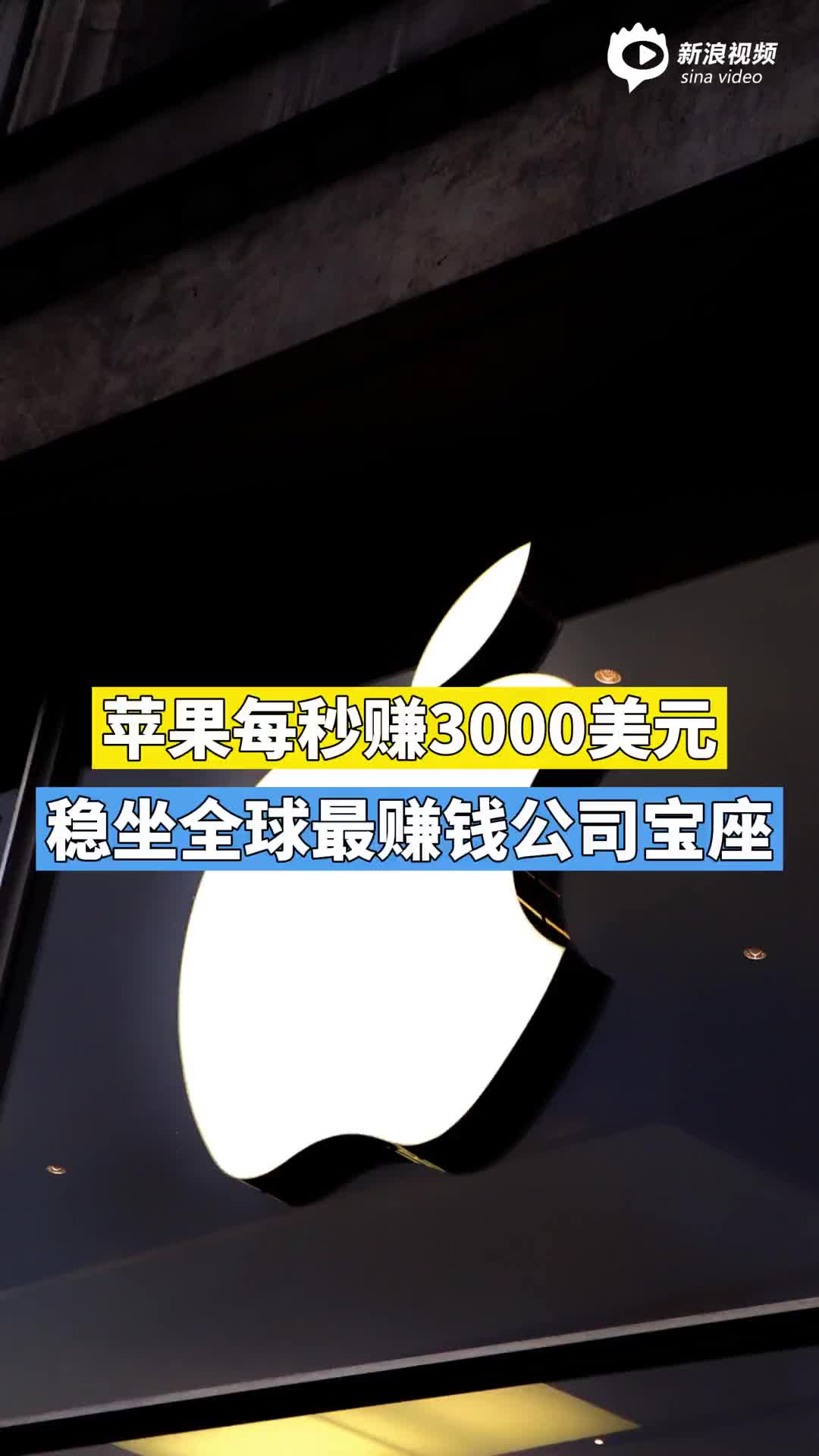 苹果每秒赚3000美元，稳坐全球最赚钱公司宝座