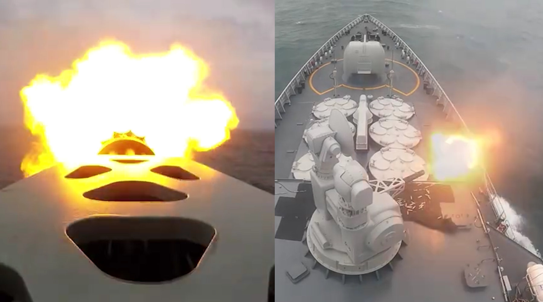 东部战区军舰展现超强战力