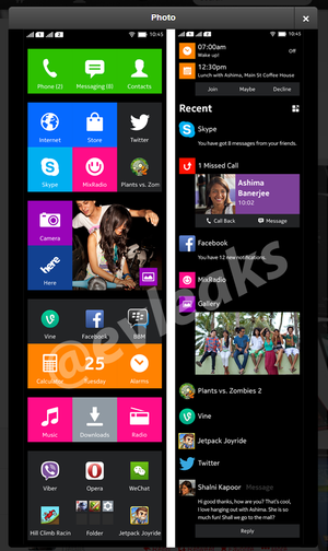 诺基亚Android手机界面类似Windows Phone 8 诺基亚Android手机界面类似Windows Phone 8