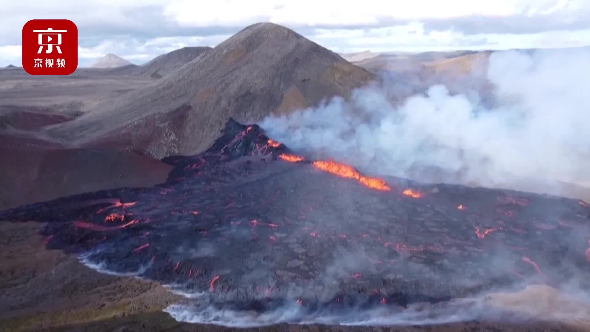 冰岛火山喷发