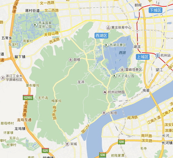杭州主要旅游区域