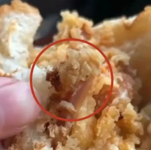 知名品牌華萊士漢堡中吃出2只炸熟蟑螂？