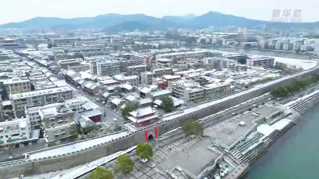 湖北襄陽：雪潤古城 淡雅如畫
