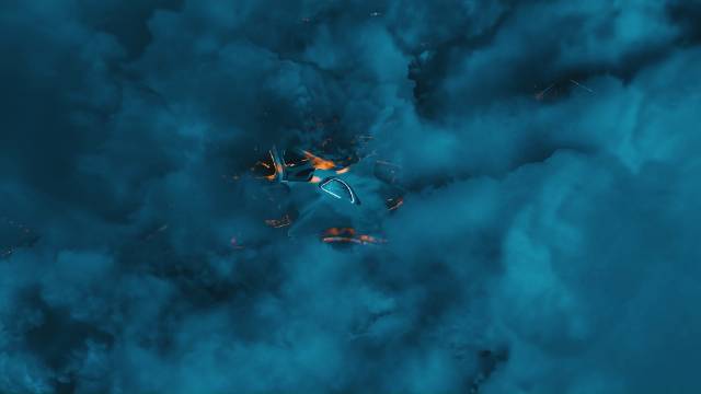 穿越机视角看无人机秀