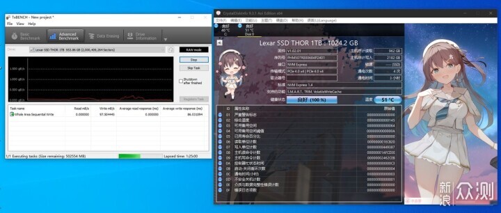 雷克沙THOR 1TB PCIE4.0固態硬盤試玩_新浪眾測