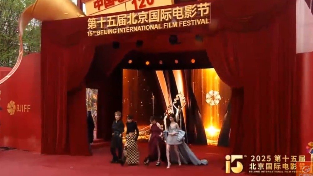 刘雨昕雨中走红毯又美又飒