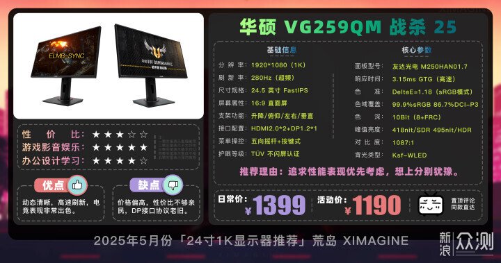 【24寸1K電競顯示器推薦】入門玩家閉眼衝系列_新浪眾測