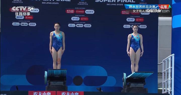 跳水世界杯总决赛：昌雅妮/陈艺文女子双人3米板夺冠