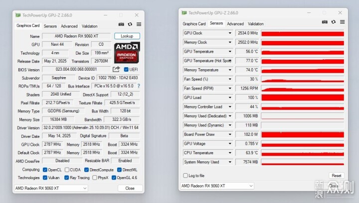 顯卡藍寶石NITRO+氮動RX 9060 XT OC 16G測試_新浪眾測