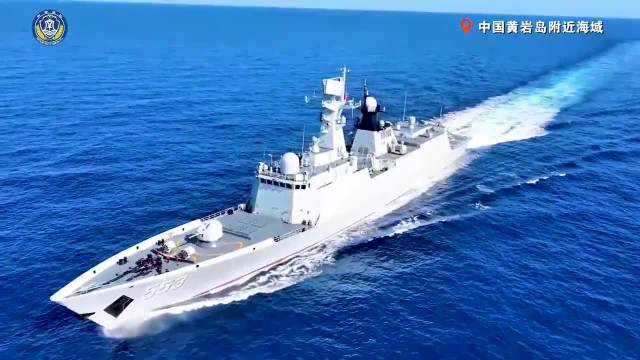中国人民解放军南部战区位黄岩岛领海领空及周边区域组织战备警巡