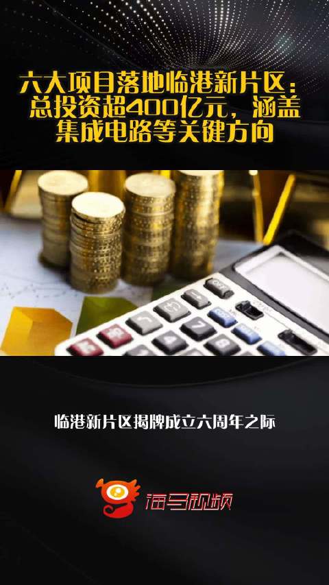 六大项目落地临港新片区：总投资超400亿元，涵盖集成电路等关键方向