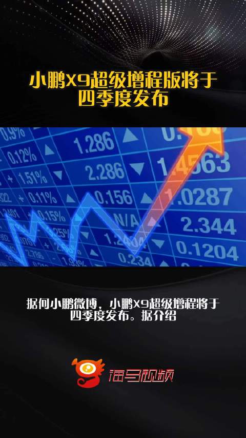 小鹏X9超级增程版将于四季度发布