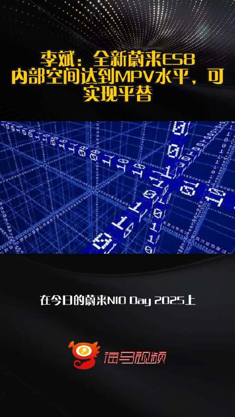 李斌：全新蔚来ES8内部空间达到MPV水平，可实现平替