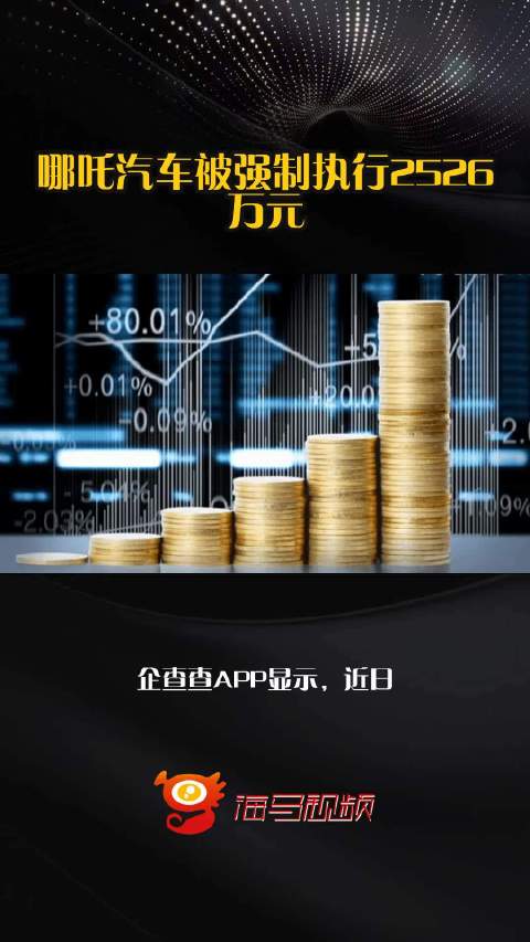 哪吒汽车被强制执行2526万元