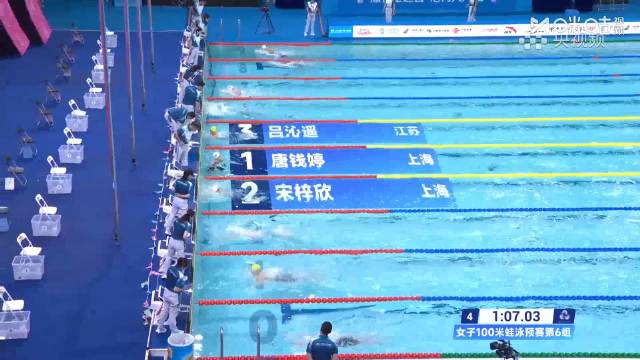 唐钱婷100蛙头名晋级