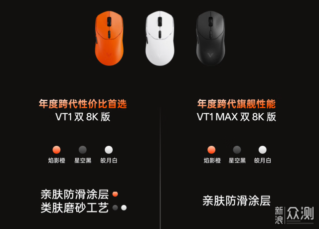 輕量化電競新標杆雷柏VT1與VT1 MAX雙滑鼠評測_新浪眾測