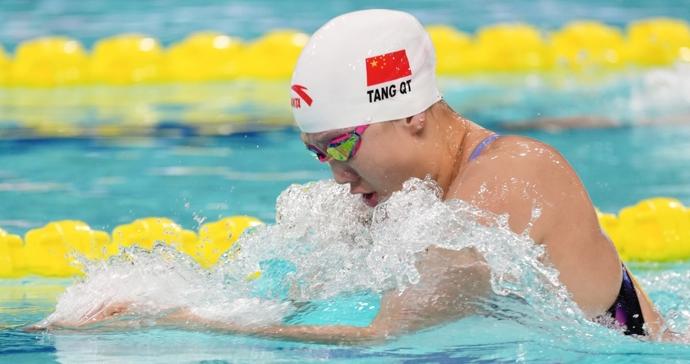 女子100米蛙泳夺冠，在破亚洲纪录“梦开始的地方”，唐钱婷深圳全运圆梦
