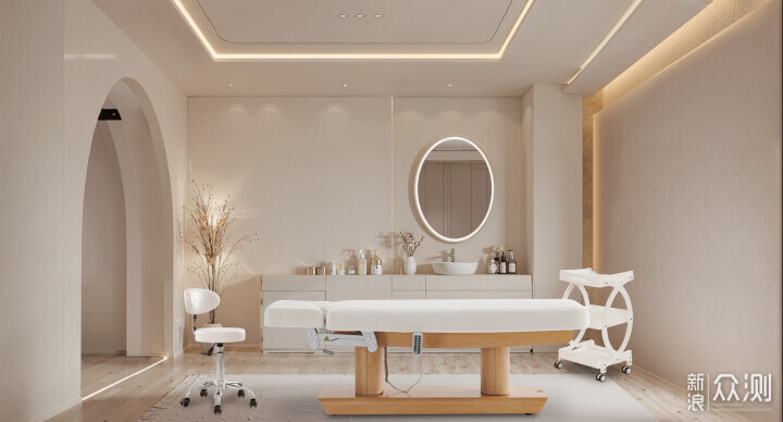 詫寂風美容院裝修設計效果圖_新浪眾測