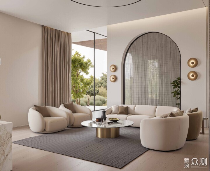 詫寂風美容院裝修設計效果圖_新浪眾測