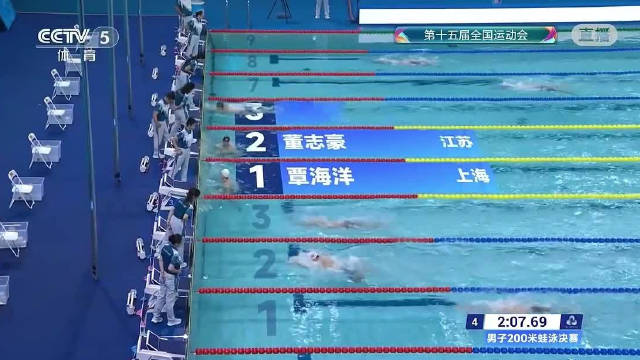 覃海洋全运会200蛙夺金