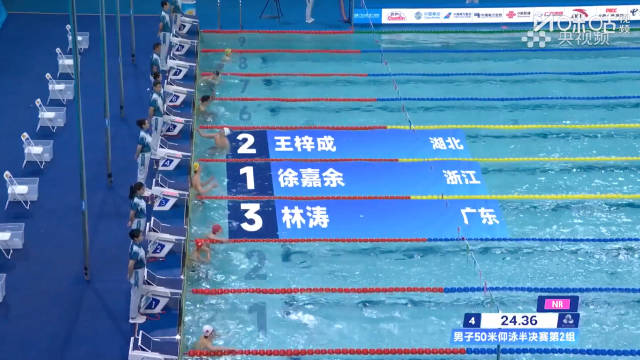 徐嘉余刷新50仰全国纪录