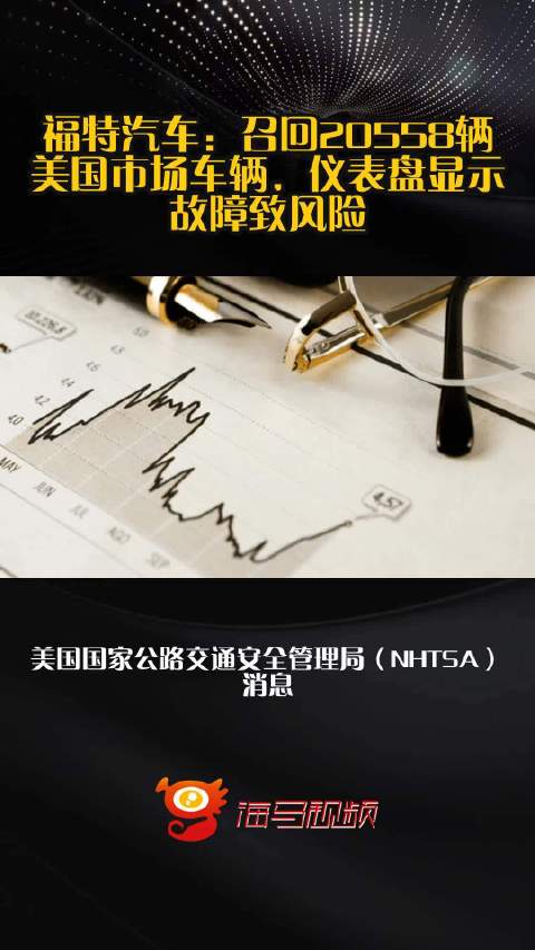 福特汽车：召回20558辆美国市场车辆，仪表盘显示故障致风险