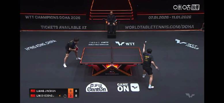 林诗栋4比0战胜梁靖崑