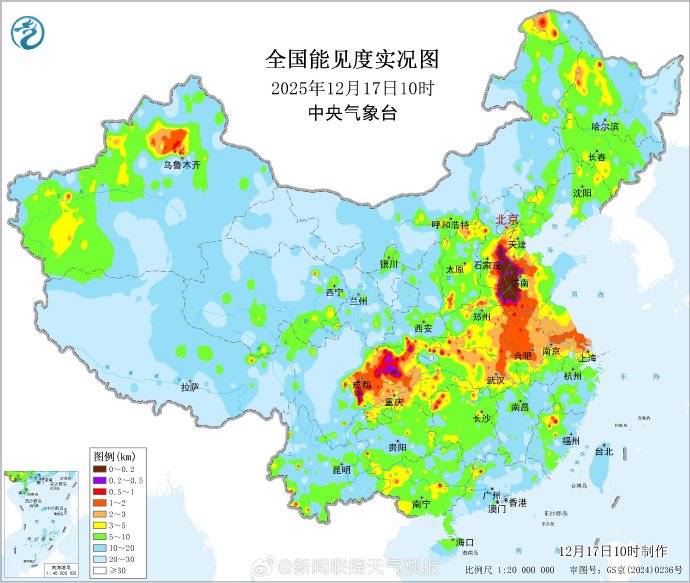 明后两天河北平原中东部有雾