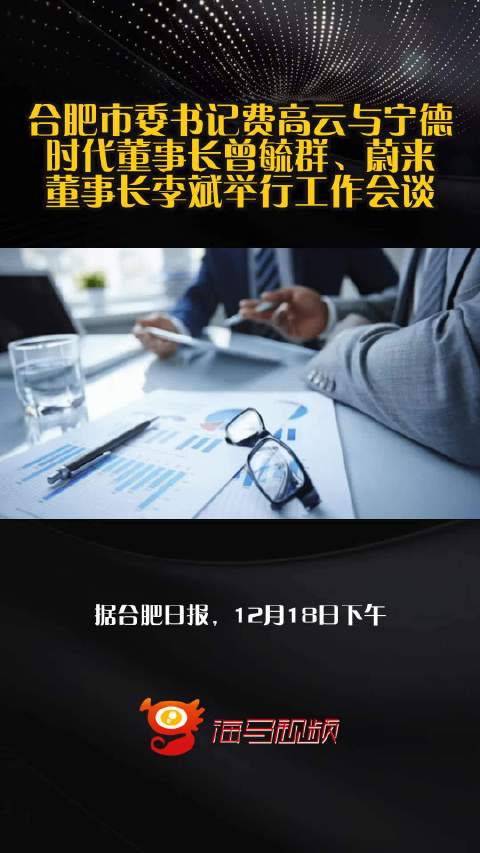合肥市委书记费高云与宁德时代董事长曾毓群、蔚来董事长李斌举行工作会谈