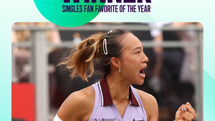 萨巴伦卡蝉联WTA最佳 郑钦文再获最受欢迎