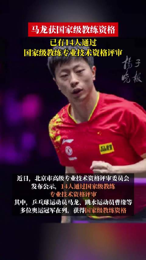 马龙获得国家队教练员资格