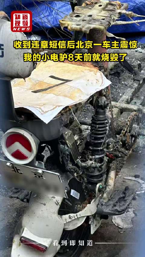 有事儿@新京报 小电驴被烧毁为何还收到违章短信？