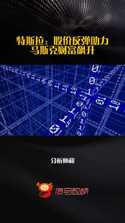 特斯拉：股价反弹助力马斯克财富飙升