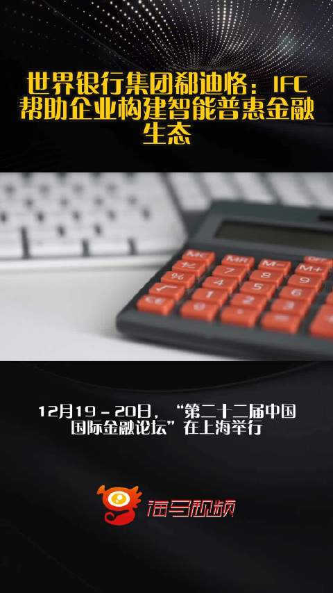 世界银行集团郗迪恪：IFC帮助企业构建智能普惠金融生态