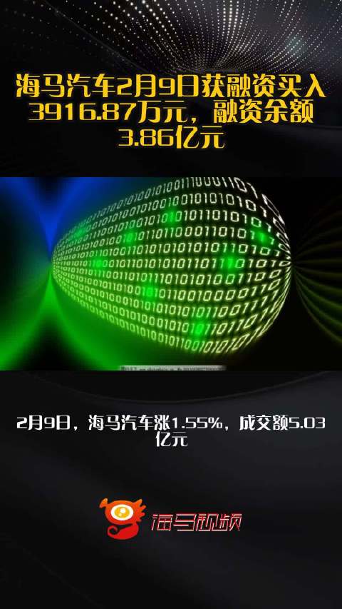 海马汽车2月9日获融资买入3916.87万元，融资余额3.86亿元