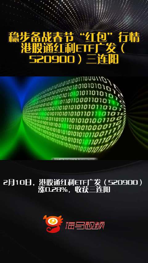 稳步备战春节“红包”行情，港股通红利ETF广发（520900）三连阳