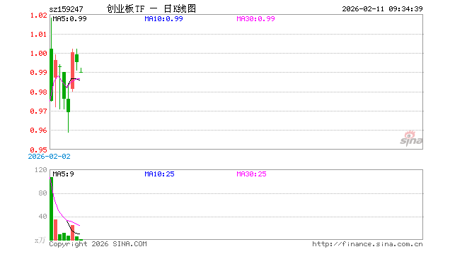 创业板ETF汇添富（159247）开盘跌0.50%，重仓股宁德时代涨0.53%，中际旭创跌0.85%