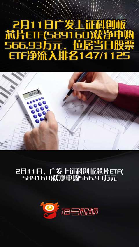 2月11日广发上证科创板芯片ETF(589160)获净申购566.93万元，位居当日股票ETF净流入排名147/1125