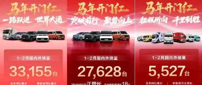上汽大通：1-2月热销超3.3万辆，同比继续正增长！