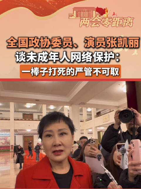 张凯丽谈未成年人网络保护：别一刀切