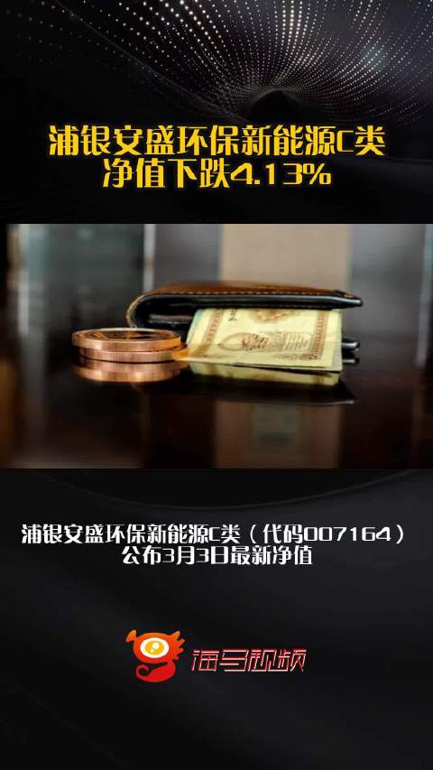 浦银安盛环保新能源C类净值下跌4.13%
