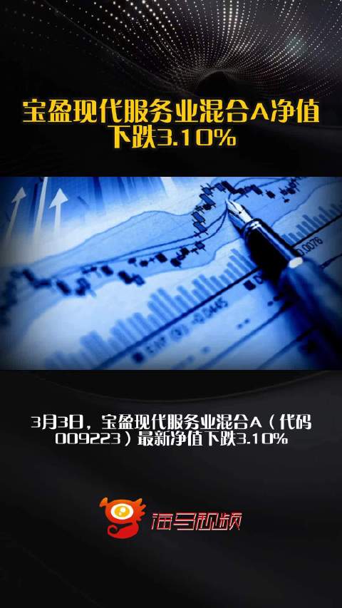 宝盈现代服务业混合A净值下跌3.10%