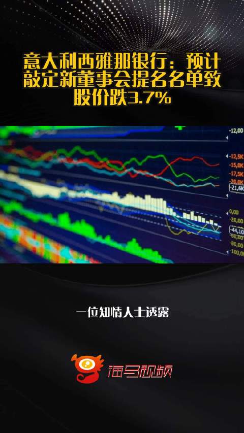 意大利西雅那银行：预计敲定新董事会提名名单致股价跌3.7%