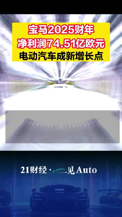 宝马2025财年净利润74.51亿欧元，电动汽车成新增长点
