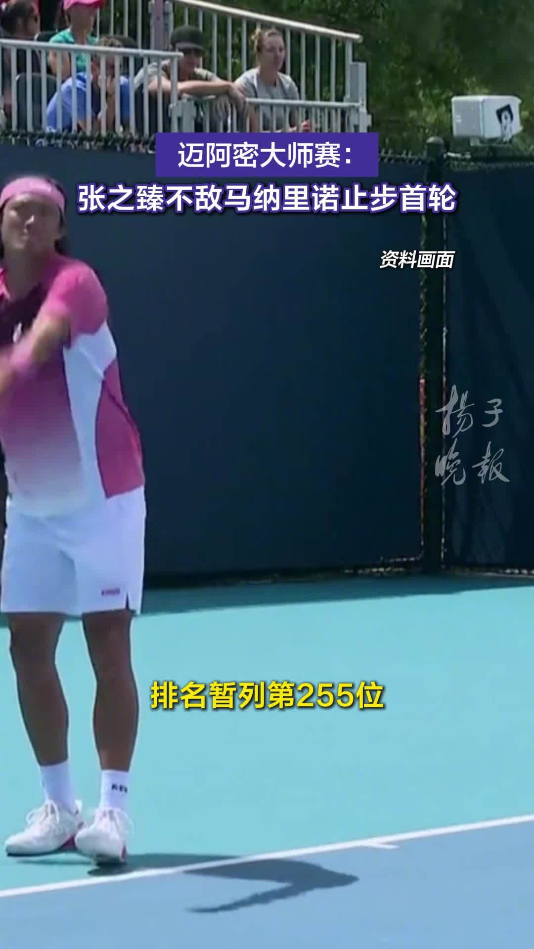 张之臻即时排名第255位