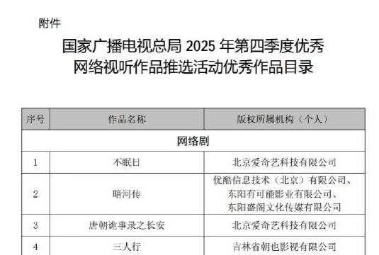 白敬亭作品被广电点名优秀