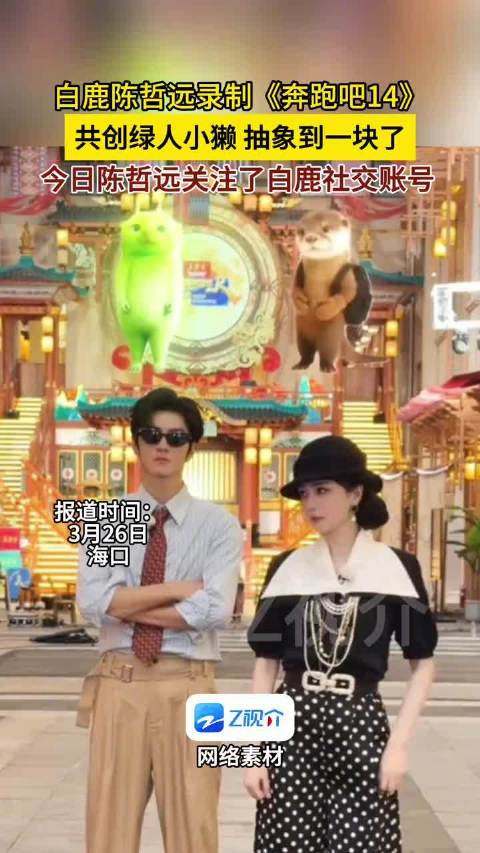 白鹿陈哲远合拍搞怪舞蹈，互动自然引网友称赞