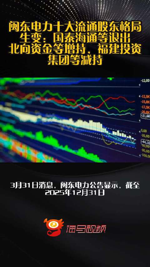 闽东电力十大流通股东格局生变：国泰海通等退出，北向资金等增持，福建投资集团等减持